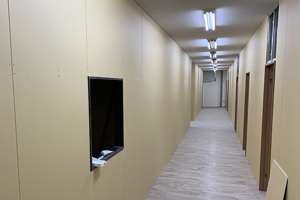 石膏ボードでの部屋づくり