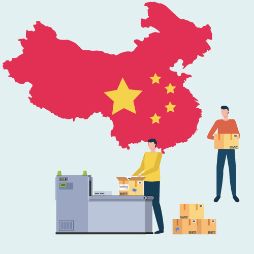 中国物流イメージのイラスト